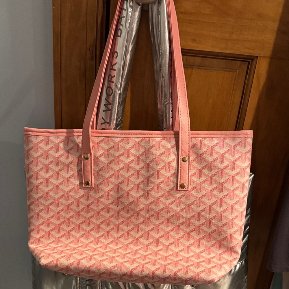 Pink Patterned Tote Bag